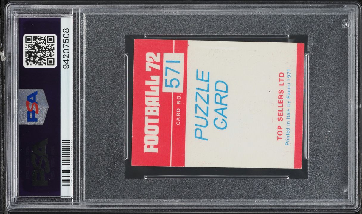 1971 Panini Top Sellers Football 72 Puzzle Card George Best #57I PSA 5 EX