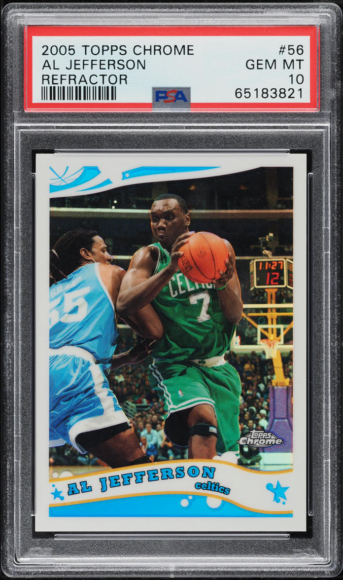 2005 Topps Chrome Refractor Al Jefferson /999 #56 PSA 10 GEM MINT
