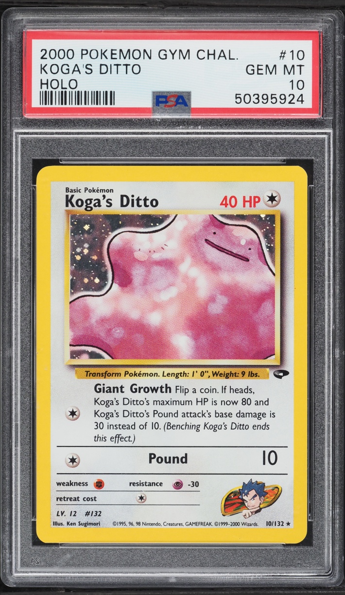 2000 Pokemon Gym Challenge Holo Koga's Ditto #10 PSA 10 GEM MINT