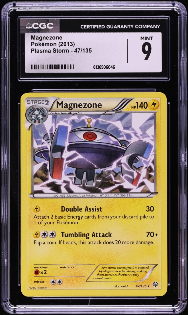 2013 Pokemon Black & White Plasma Storm Magnezone #47 CGC 9 MINT