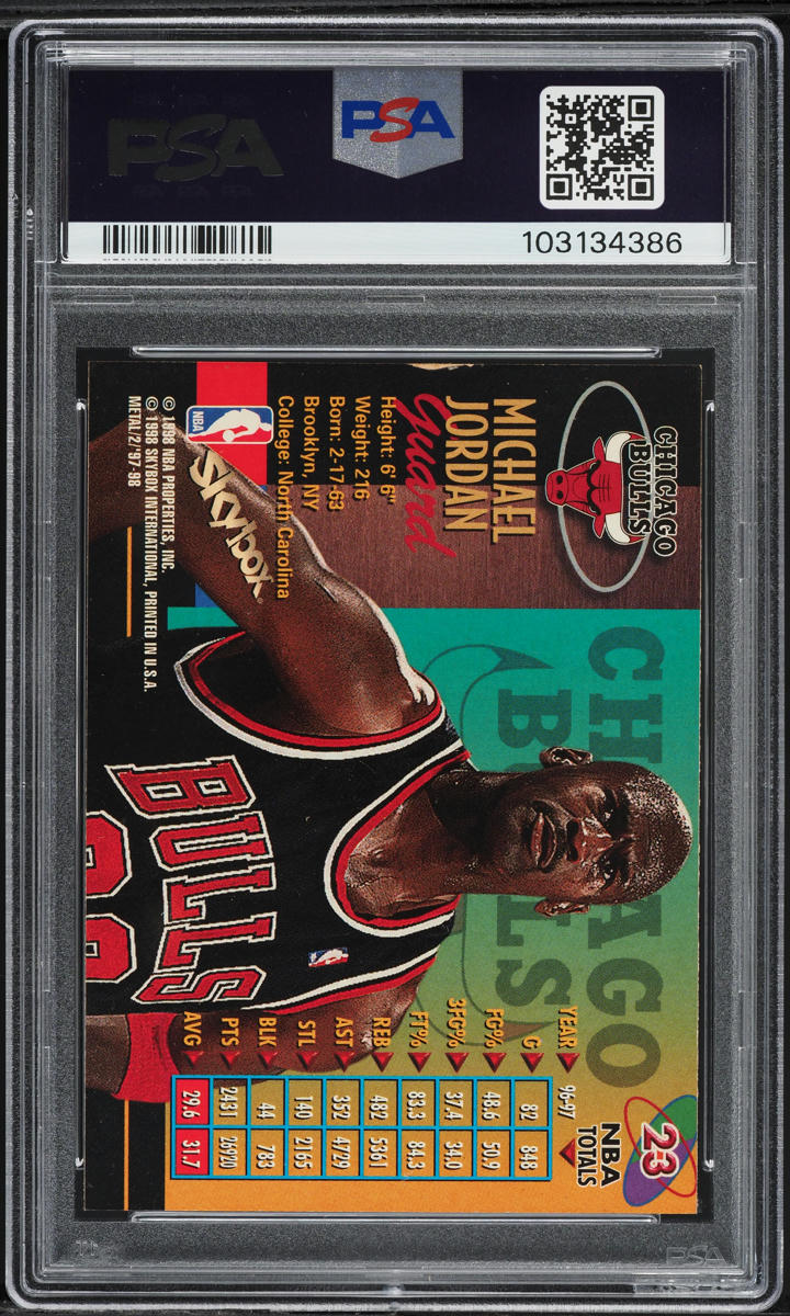 1997 Metal Universe Championship Michael Jordan #23 PSA 5 EX