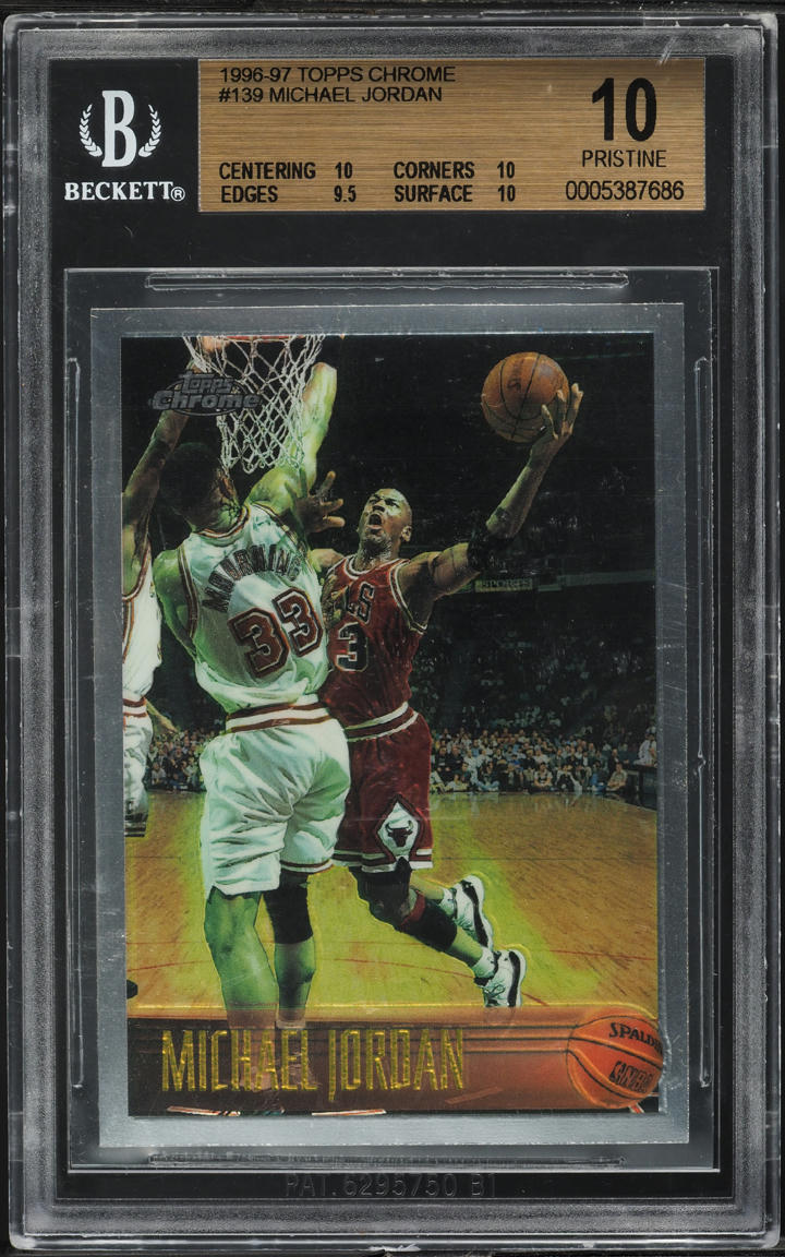 1996 Topps Chrome Michael Jordan #139 BGS 10 PRISTINE
