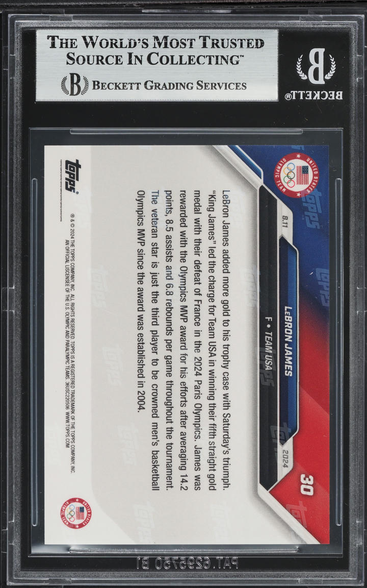 2024 Topps Now Olympic Games LeBron James #30 BGS 9 MINT