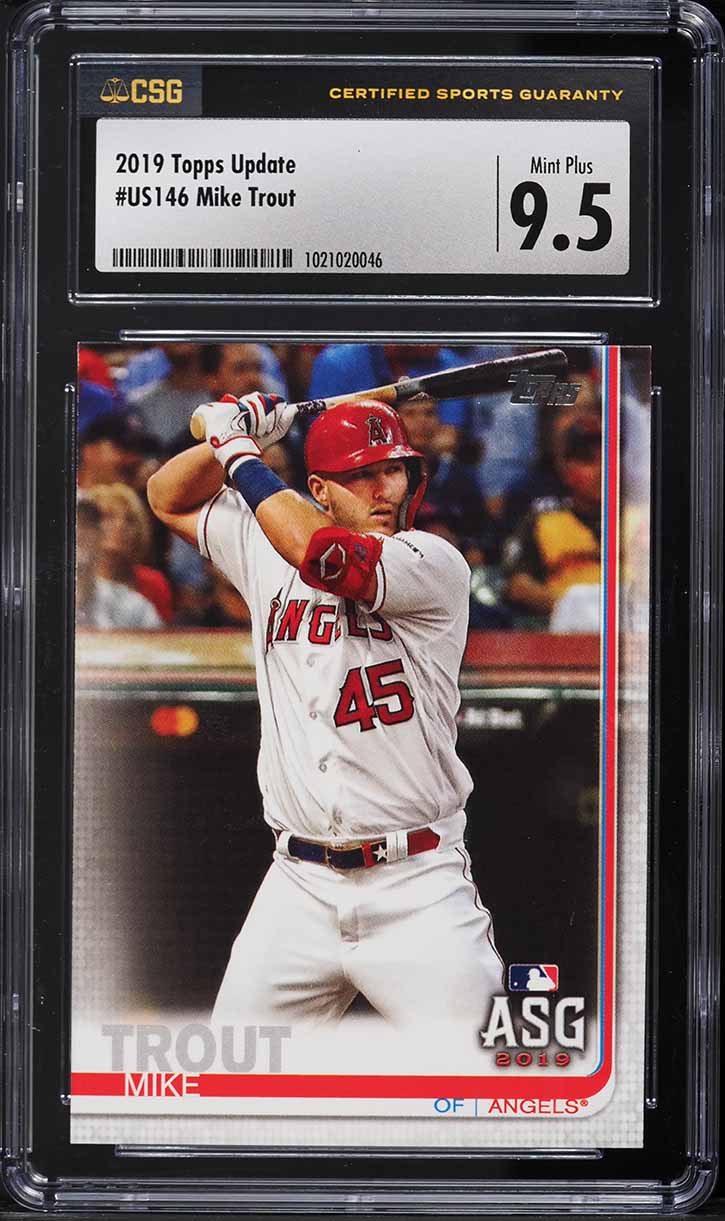 2019 Topps Update Mike Trout #US146 CSG 9.5 MINT+