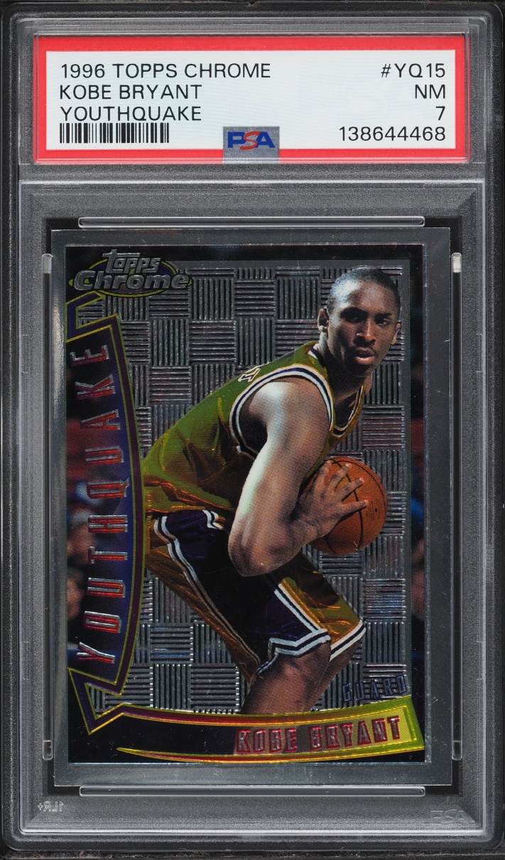 1996 Topps Chrome Youthquake Kobe Bryant ROOKIE #YQ15 PSA 7 NRMT