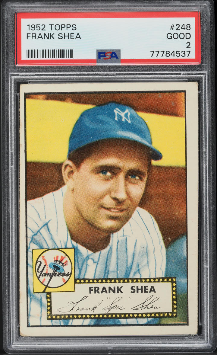 1952 Topps Frank Shea #248 PSA 2 GD