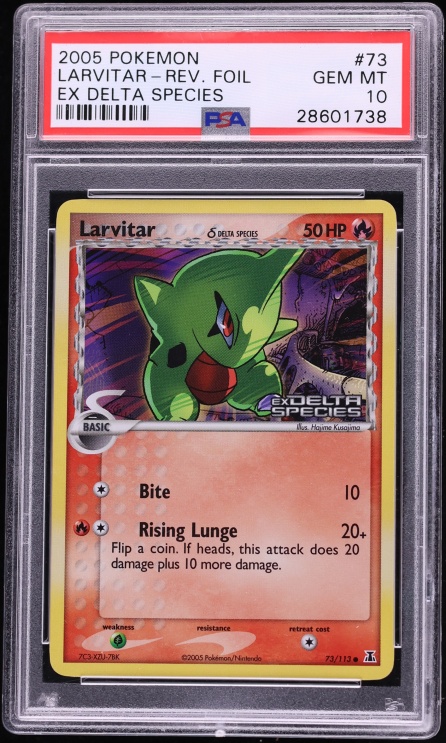 2005 Pokemon EX Delta Species Reverse Holo Larvitar #73 PSA 10 GEM MINT