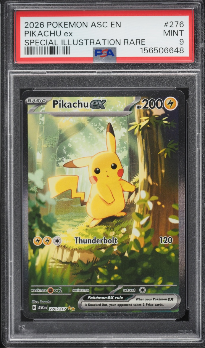 2026 Pokemon Mega Evolution Ascended Heroes SIR Pikachu Ex #276 PSA 9 MINT