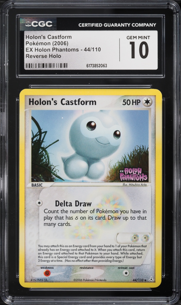2006 Pokemon EX Holon Phantoms Reverse Holo Holon's Castform #44 CGC 10 GEM MINT