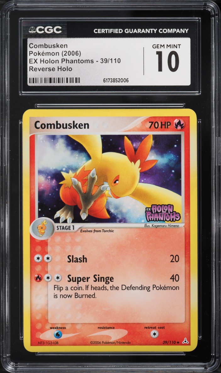 2006 Pokemon EX Holon Phantoms Reverse Holo Combusken #39 CGC 10 GEM MINT