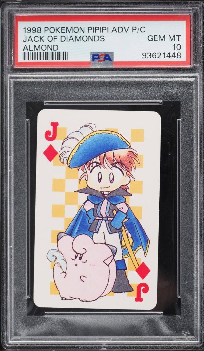 1998 Pokemon Pipipi Adventure Playing Cards Almond Jack Of Diamonds PSA 10 GEM MINT