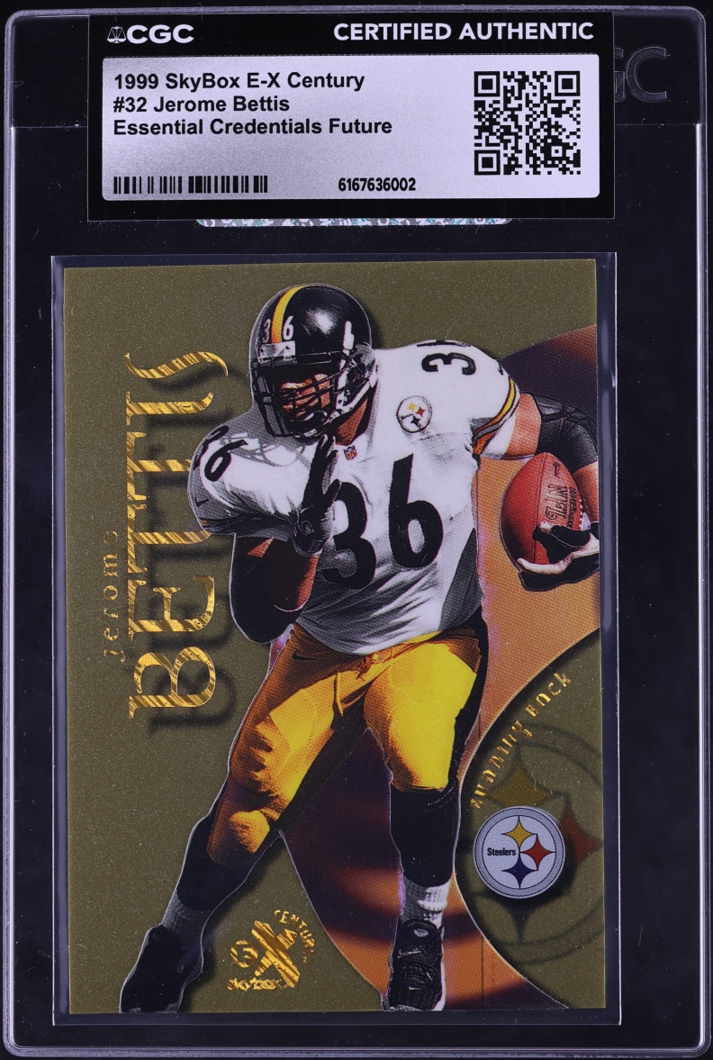 1999 Skybox E-X Century Essential Credentials Future Jerome Bettis /59 #32 CGC AUTH - Photo 1