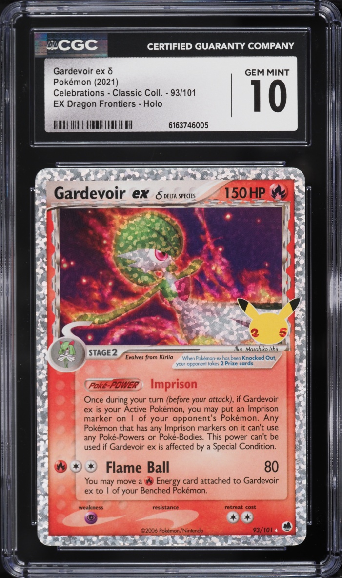 2021 Pokemon Sword & Shield Celebrations Classic Collection Holo Gardevoir EX #93 CGC 10 GEM