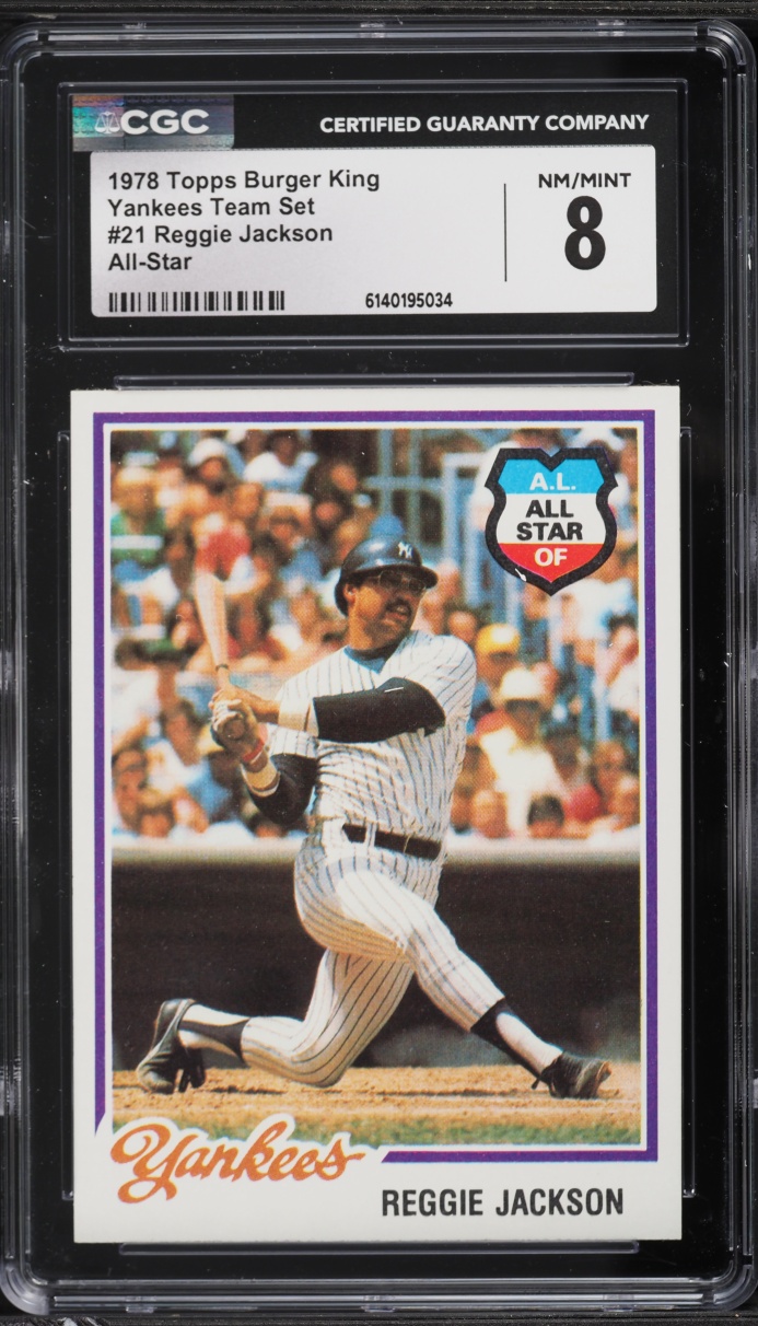1978 Topps Burger King Yankees Reggie Jackson ALL-STAR #21 CGC 8 NM-MT