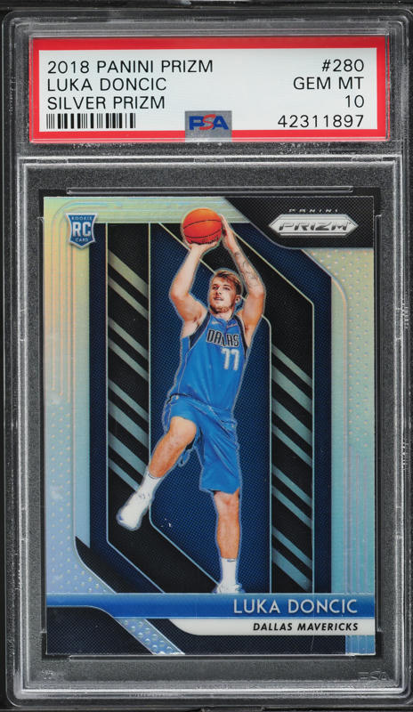 2018 Panini Prizm Silver Luka Doncic ROOKIE #280 PSA 10 GEM MINT