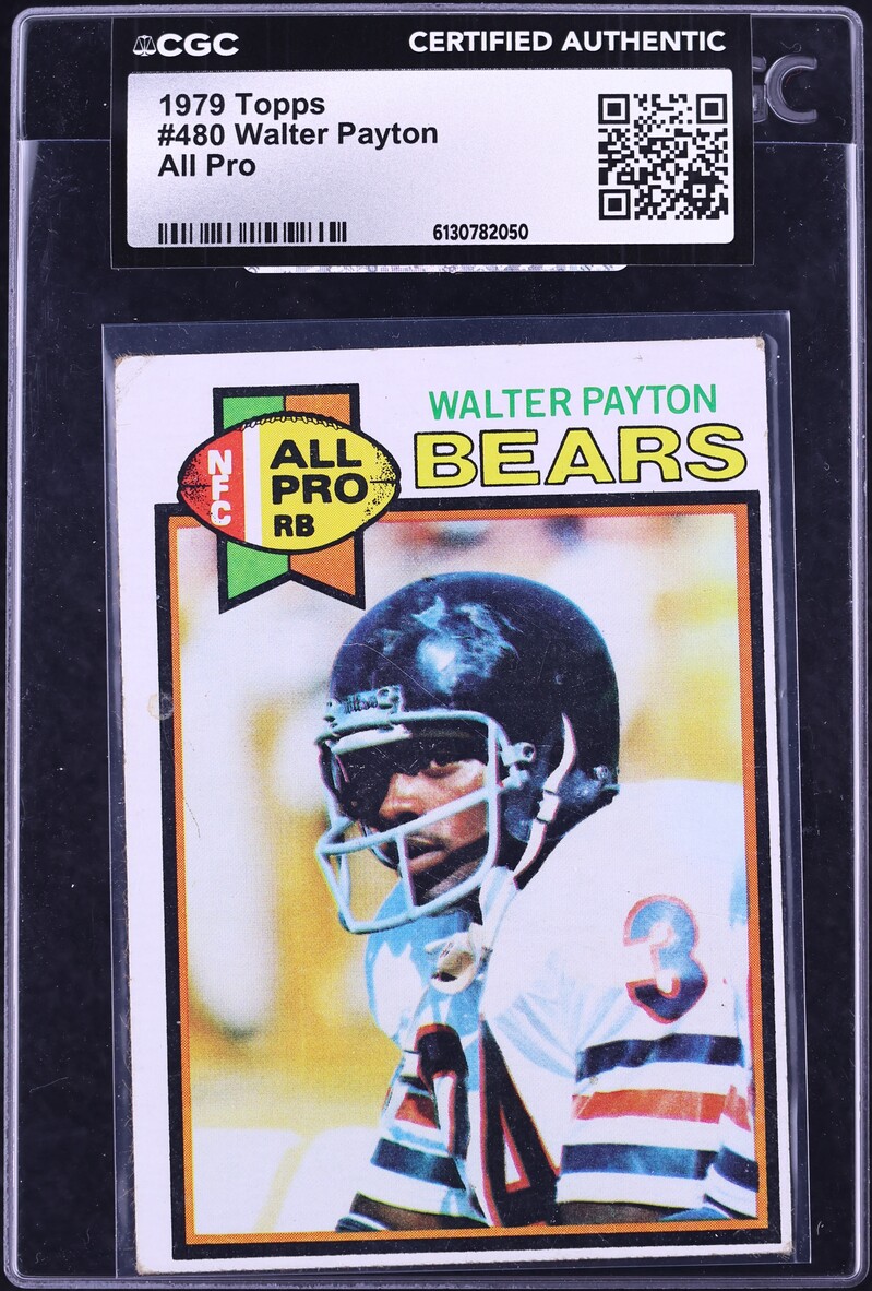 1979 Topps Football Walter Payton ALL-PRO #480 CGC AUTH