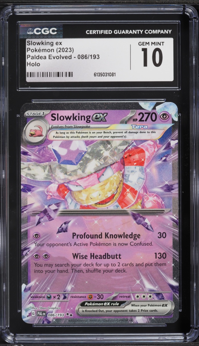 2023 Pokemon Scarlet & Violet Paldea Evolved Holo Slowking ex #86 CGC 10 GEM MINT