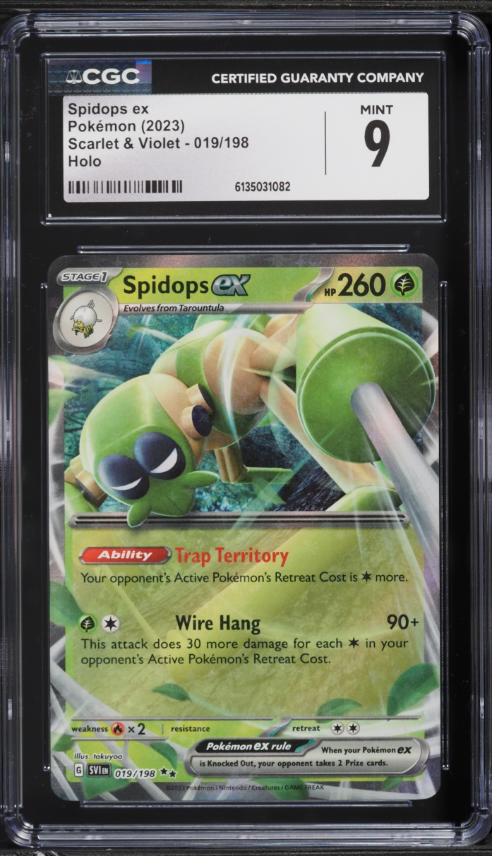 2023 Pokemon Scarlet & Violet Holo Spidops ex #19 CGC 9 MINT