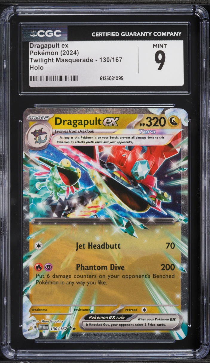 2024 Pokemon Scarlet & Violet Twilight Masquerade Holo Dragapult ex #130 CGC 9 MINT