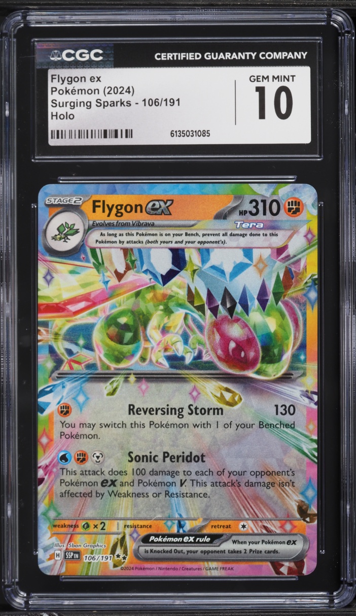 2024 Pokemon Scarlet & Violet Surging Sparks Holo Flygon ex #106 CGC 10 GEM MINT