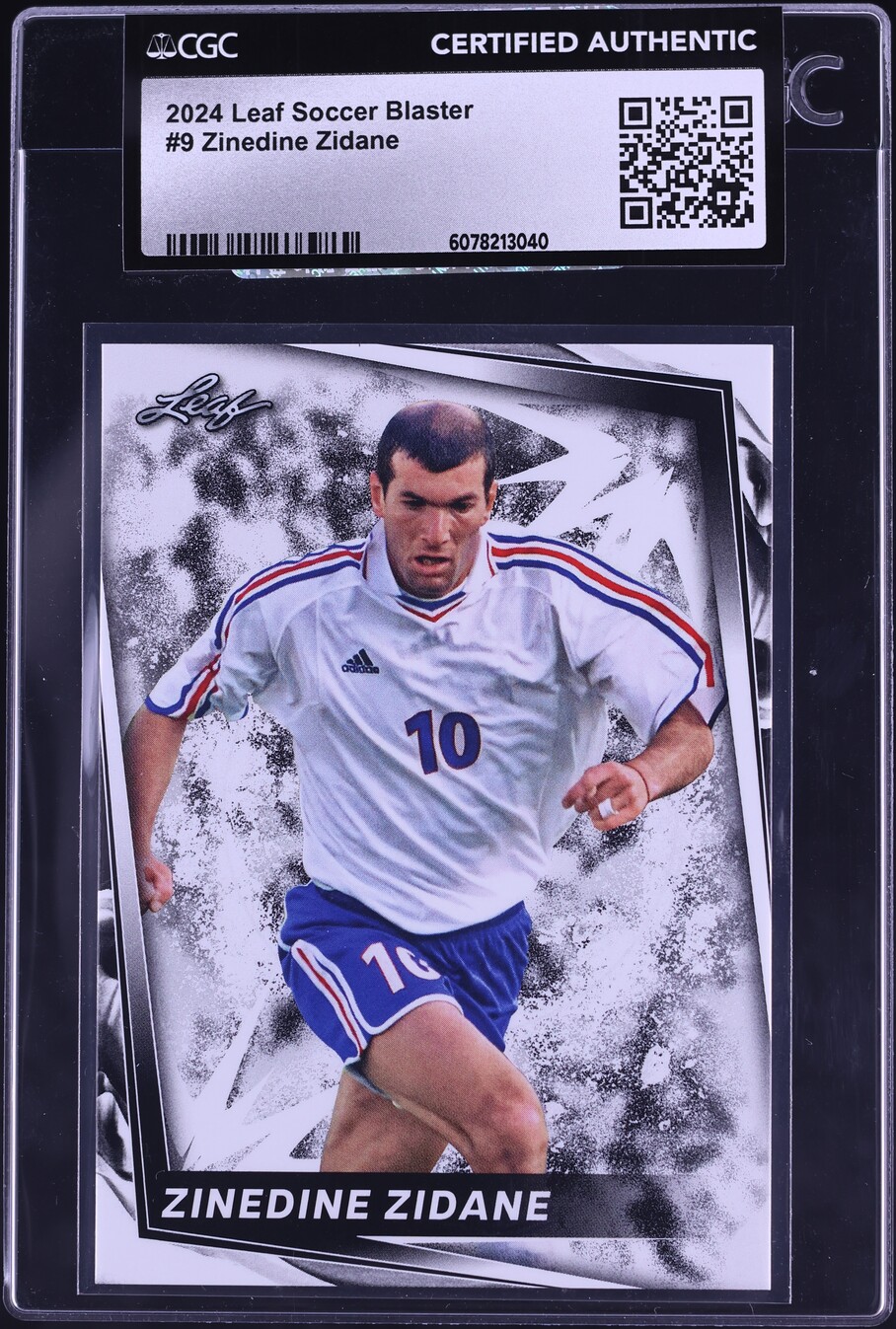 2024 Leaf Soccer Blaster Zinedine Zidane #9 CGC AUTH