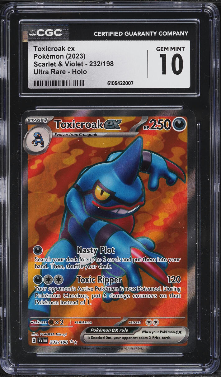 2023 Pokemon Scarlet & Violet Full Art Toxicroak ex #232 CGC 10 GEM MINT