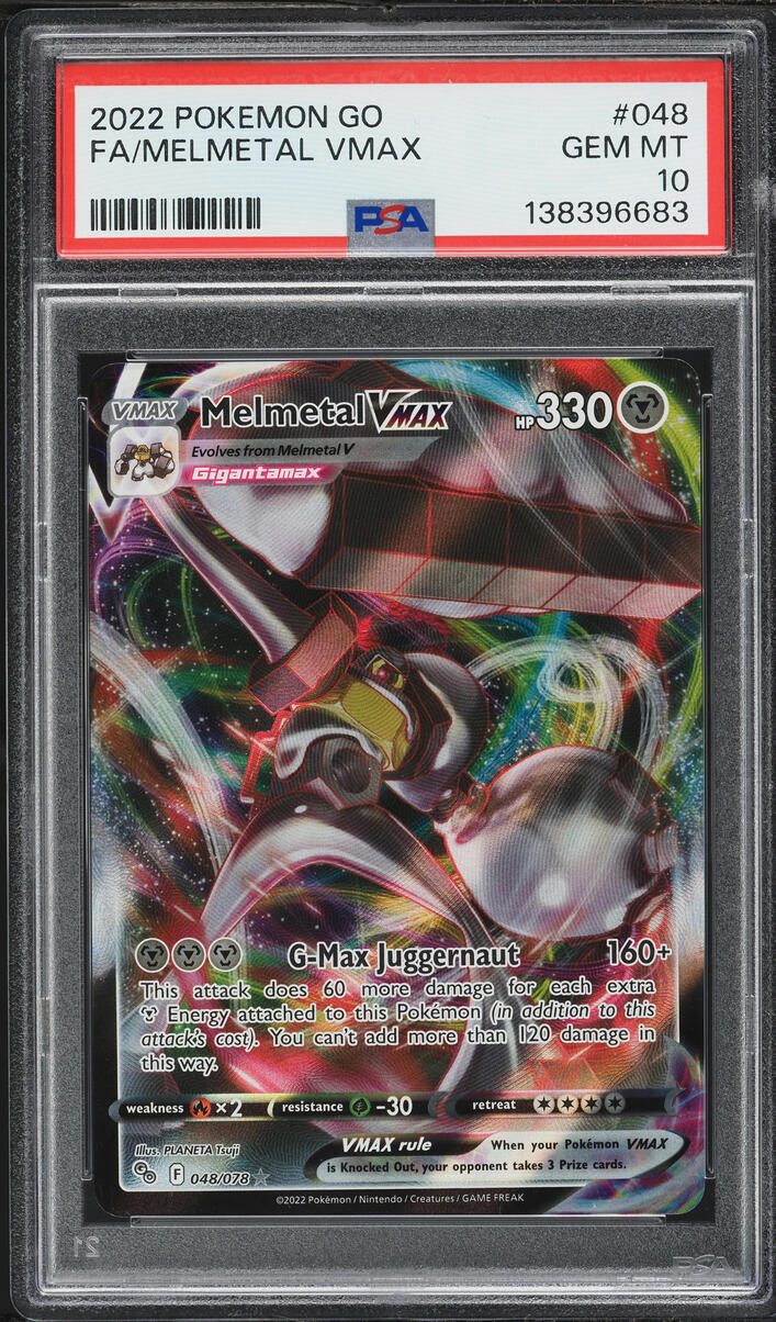 2022 Pokemon Sword & Shield Pokemon GO Melmetal VMAX #48 PSA 10 GEM MINT