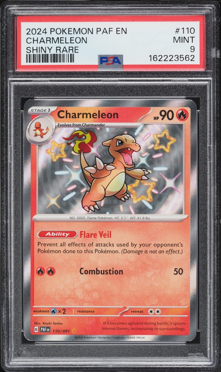 2024 Pokemon Scarlet & Violet Paldean Fates Shiny Charmeleon #110 PSA 9 MINT
