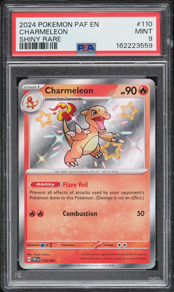 2024 Pokemon Scarlet & Violet Paldean Fates Shiny Charmeleon #110 PSA 9 MINT