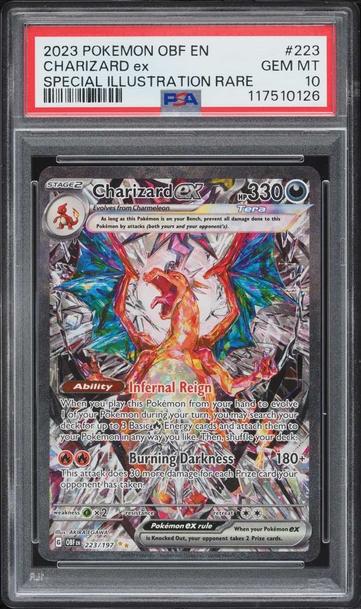 2023 Pokemon Scarlet & Violet Obsidian Flames SIR Charizard Ex #223 PSA 10 GEM MINT