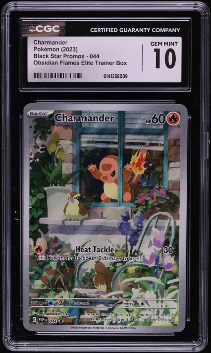 2023 Pokemon Scarlet & Violet Promo Obsidian Flames ETB Full Art Charmander #44 CGC 10 GEM MINT