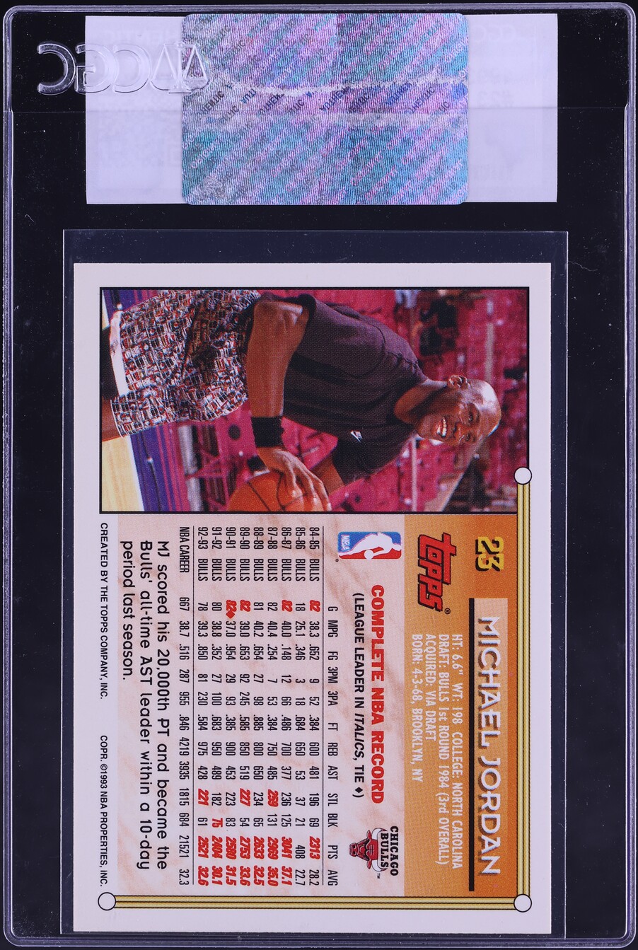 1993 Topps Basketball Michael Jordan #23 CGC AUTH