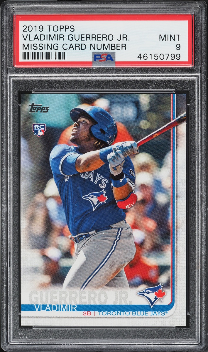 2019 Topps Missing Card Number Vladimir Guerrero Jr. ROOKIE PSA 9 MINT
