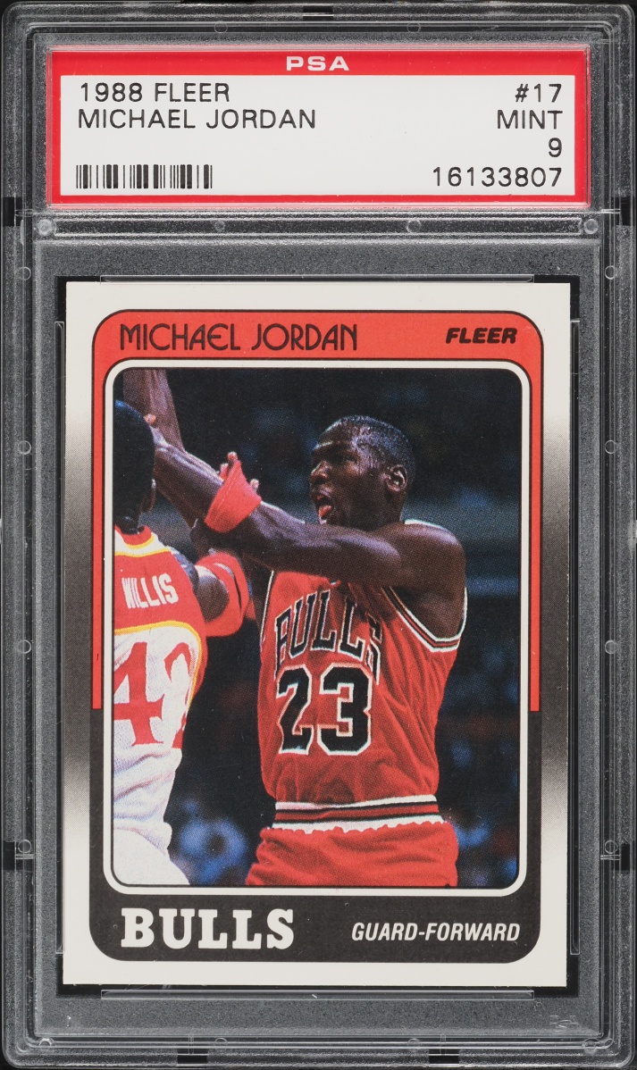 1988 Fleer Basketball Michael Jordan #17 PSA 9 MINT