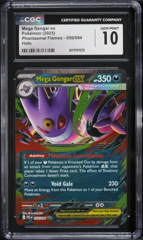 2025 Pokemon Japanese Mega Dream Ex SAR Mega Gengar ex #240 CGC 10