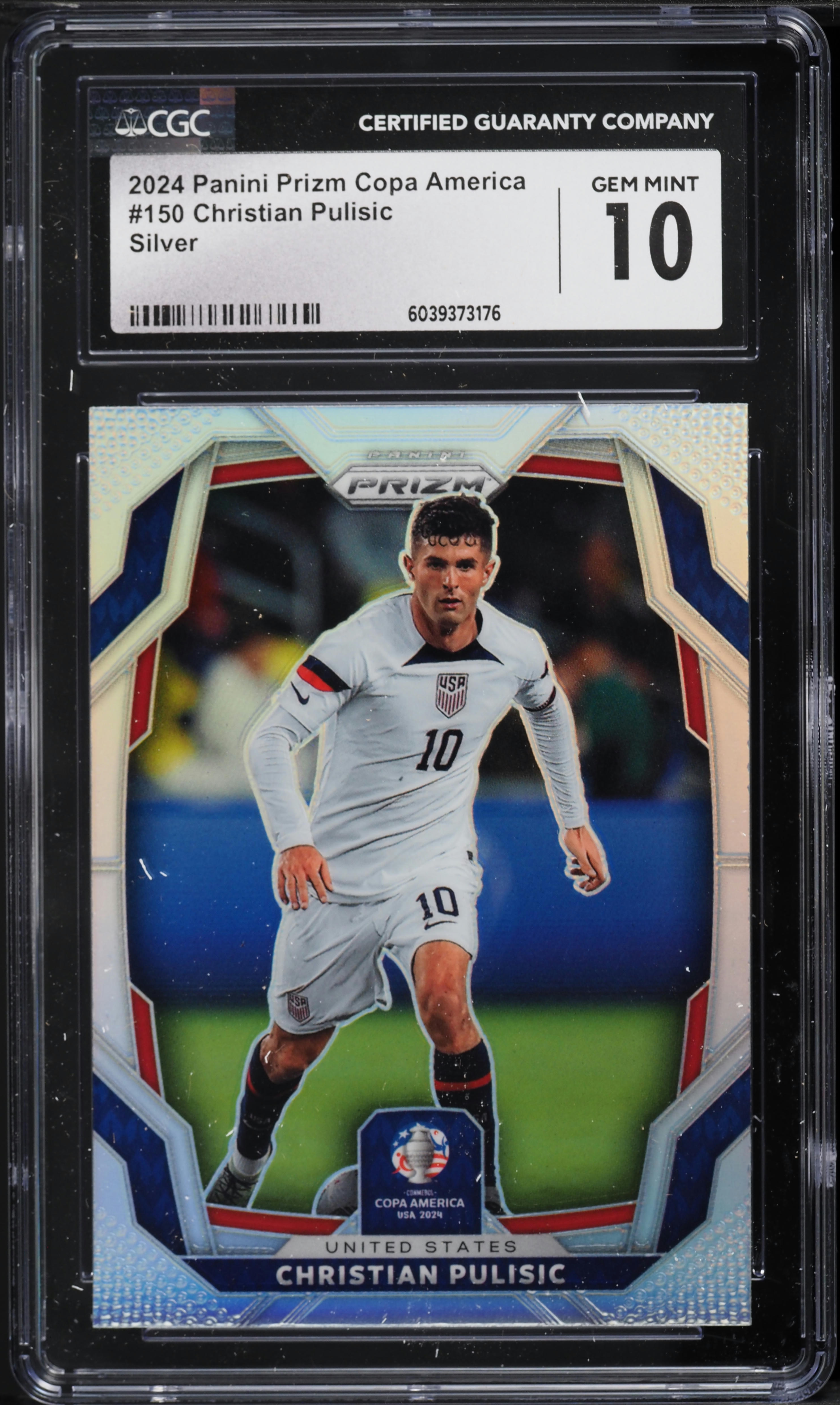 2024 Panini Prizm Copa America Silver Christian Pulisic #150 CGC