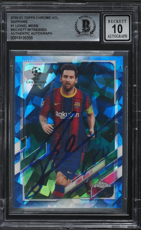2019 TOPPS CHROME UCL MESSI メッシ PSA10 2019-20 Topps Chrome UCL Sapphire LIONEL MESSI, PSA 10 Gem
