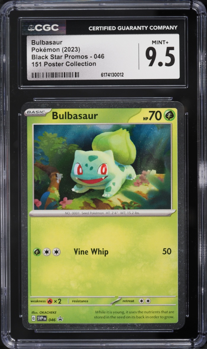 2023 Pokemon Scarlet & Violet Promo 151 Poster Collection Bulbasaur #46 CGC 9.5 MINT+