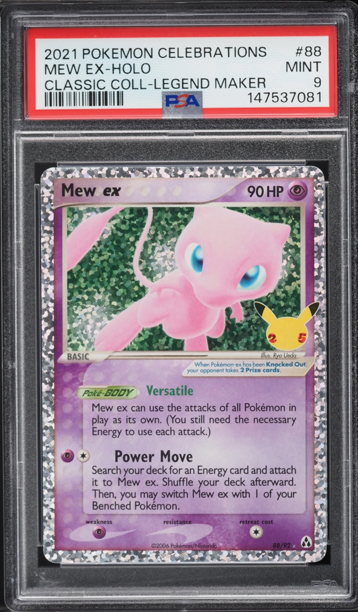 2021 Pokemon Sword & Shield Celebrations Classic Collection Holo Mew EX #88 PSA 9 MINT