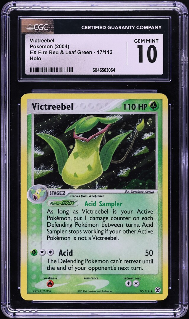 2004 Pokemon EX Fire Red & Leaf Green Holo Victreebel #17 CGC 10 GEM MINT