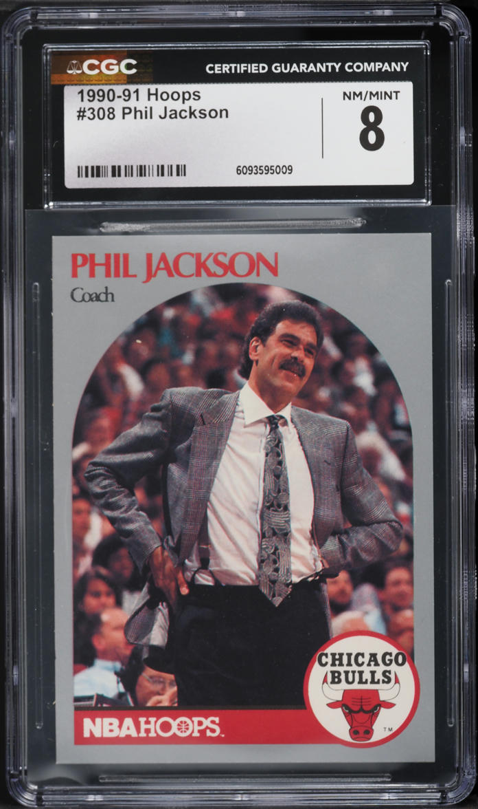 1990 Hoops Phil Jackson #308 CGC 8 NM-MT