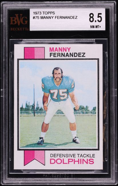 1973 Topps Football Manny Fernandez #75 BVG 8.5 NM-MT+