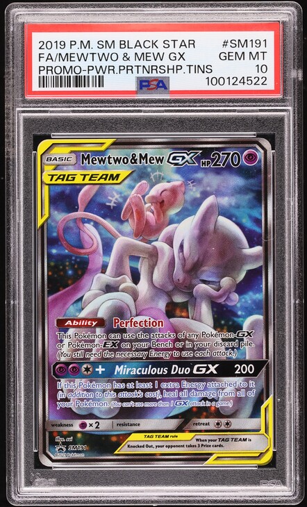 2019 Pokemon Sun & Moon Hidden Fates Mewtwo GX #31 PSA 10 GEM MINT