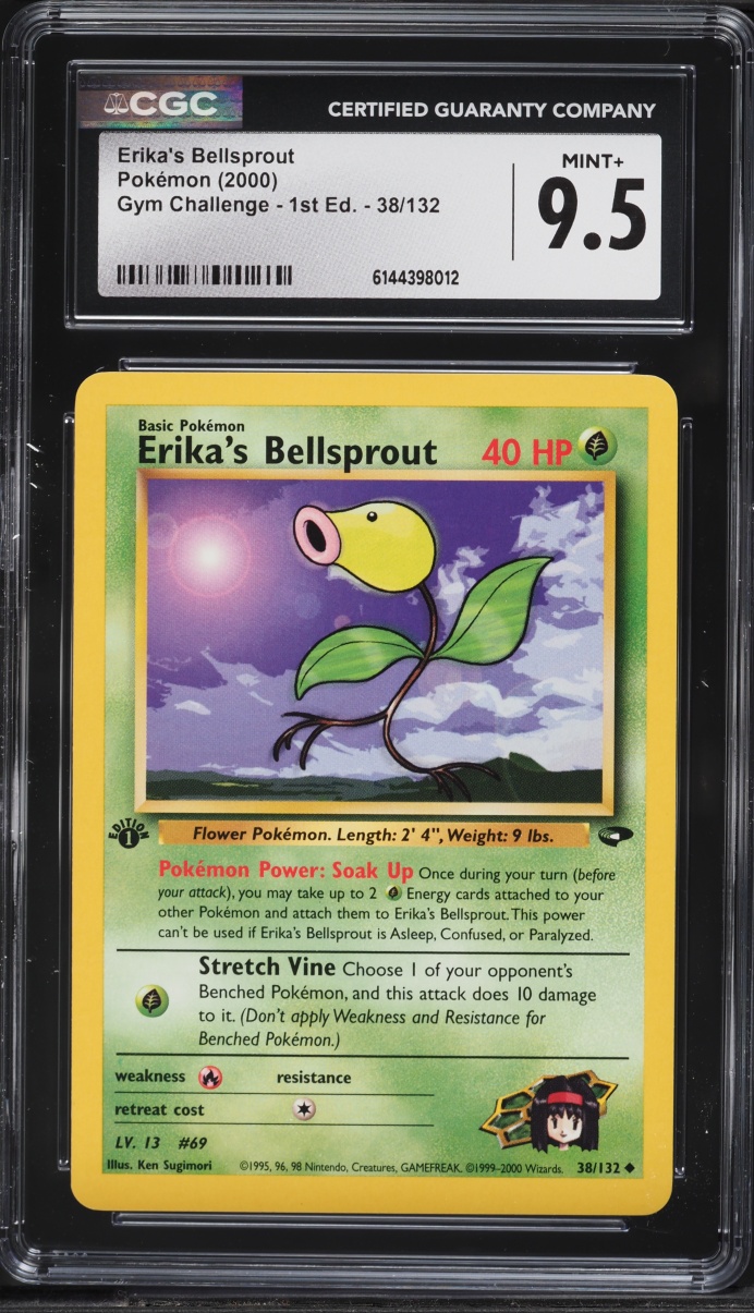 2000 Pokemon Gym Challenge 1st Edition Erika's Bellsprout #38 CGC 9.5 MINT+