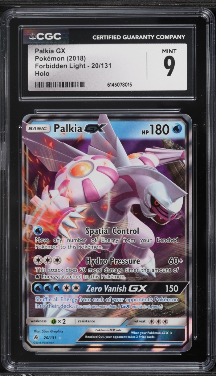 2018 Pokemon Sun & Moon Forbidden Light Holo Palkia GX #20 CGC 9 MINT