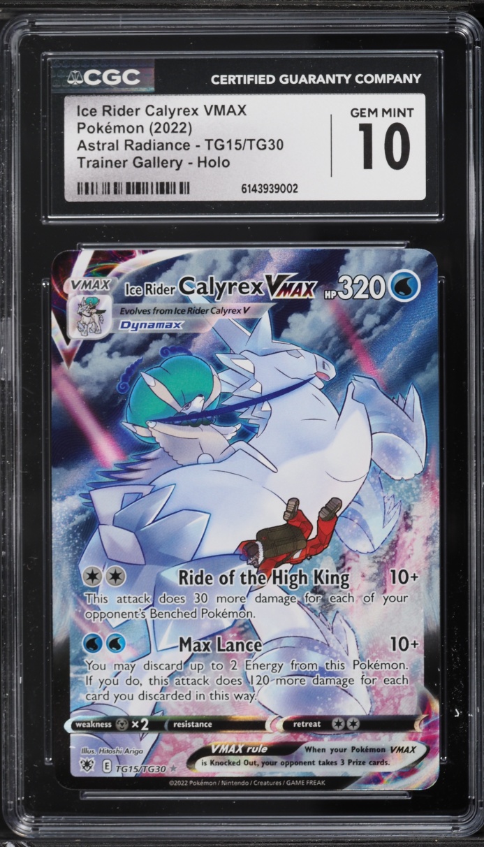 2022 Pokemon Sword & Shield Astral Radiance CHR Ice Rider Calyrex VMAX #TG15 CGC 10 GEM MINT