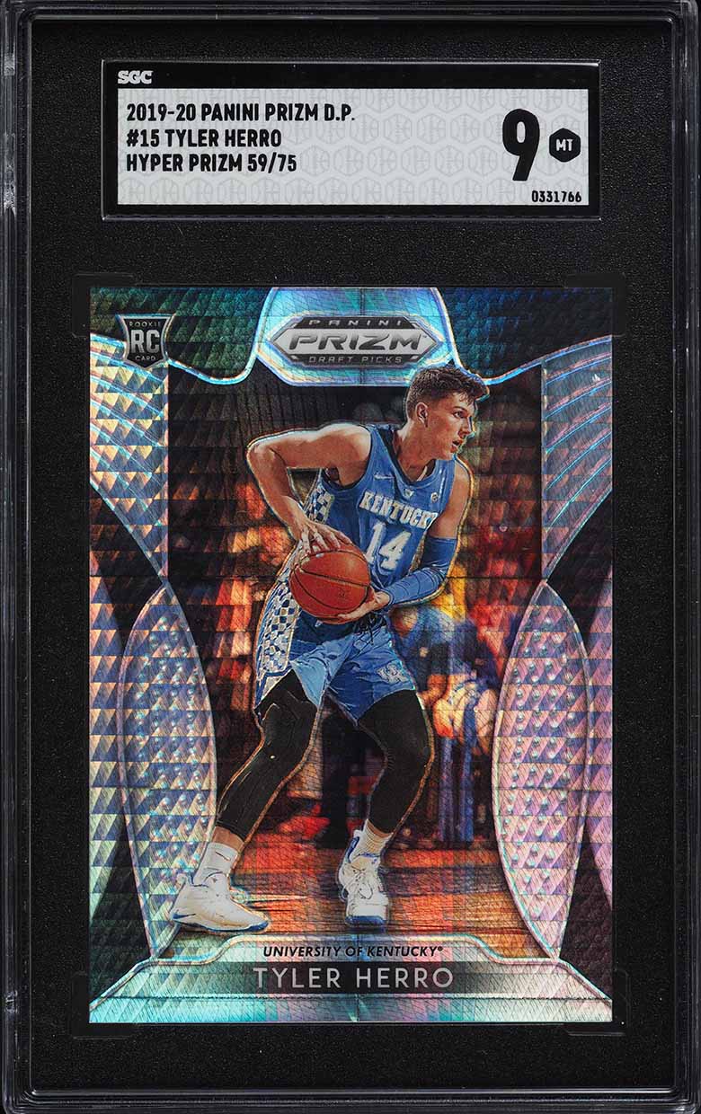 2019 Panini One and One Downtown Tyler Herro ROOKIE #10 BGS 9.5