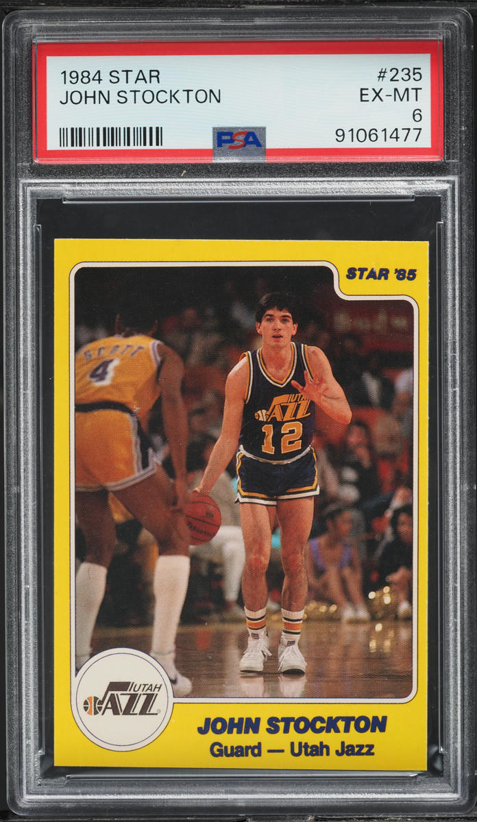 1984 Star Basketball John Stockton ROOKIE #235 PSA 6 EXMT