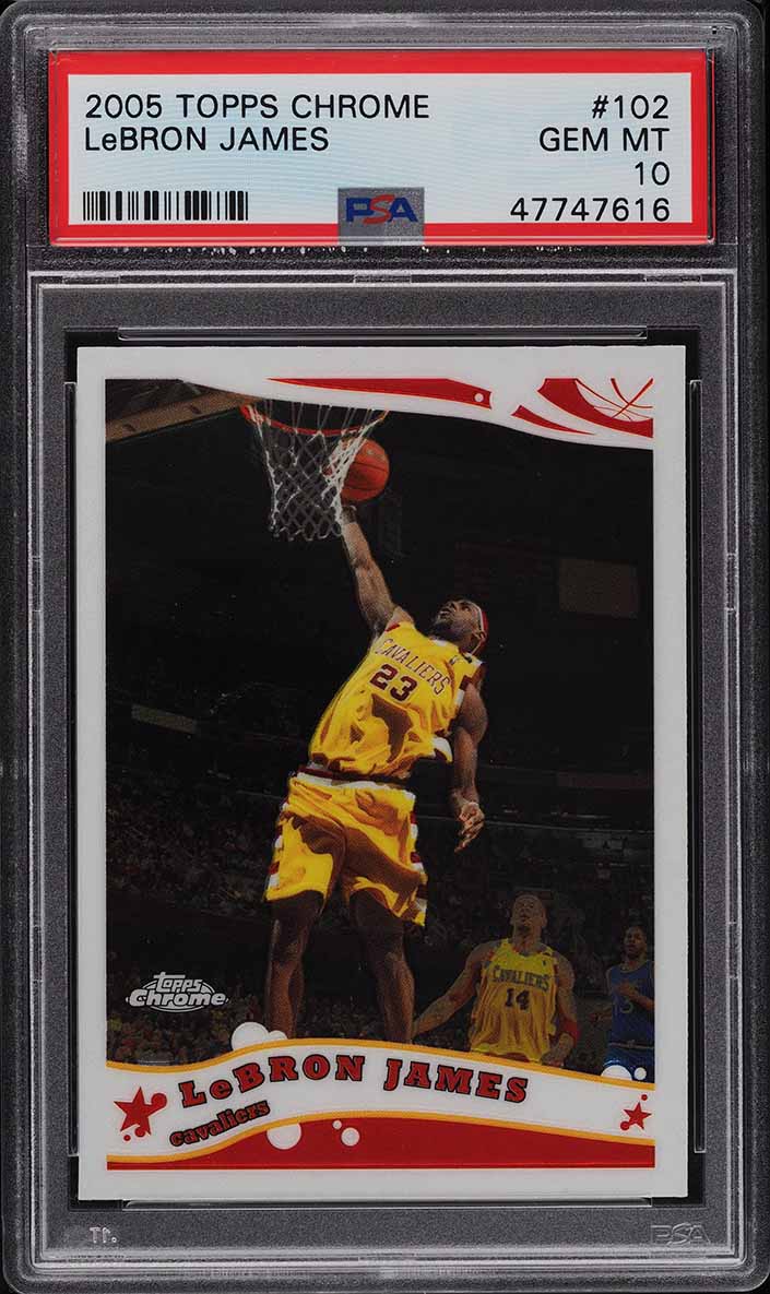 2005 Topps Chrome Blue Xfractor LeBron James /90 #102 PSA 10 GEM