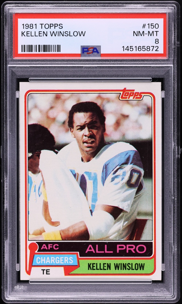 1981 Topps Football Kellen Winslow ROOKIE #150 PSA 8 NM-MT